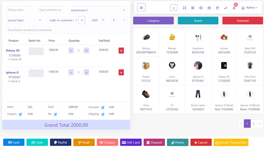 POSBIZ SaaS dashboard